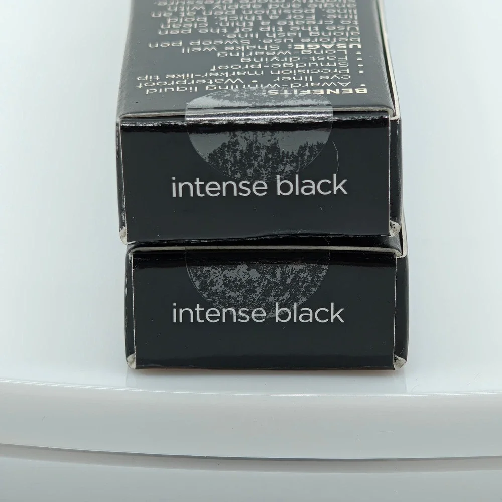 Stila Stay All Day Waterproof Liquid Eye Liner Intense Black Set of 2 New In Box
